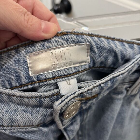Kut from the Kloth Light Wash High Rise Jean Shorts Womens Size 12 Festival - Picture 5 of 7
